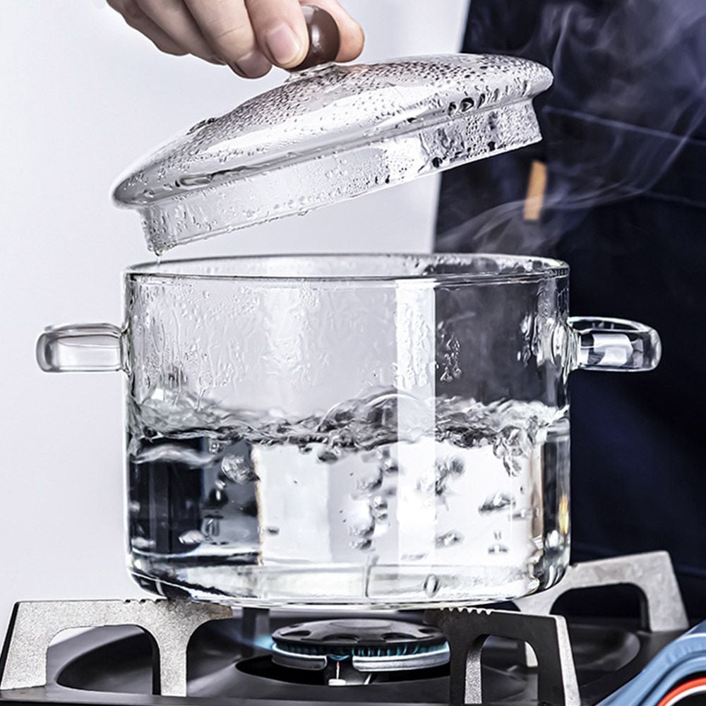 유리 직화 투명 내열냄비_3000ml 냄비 양수냄비 아기 - 상품 이미지
