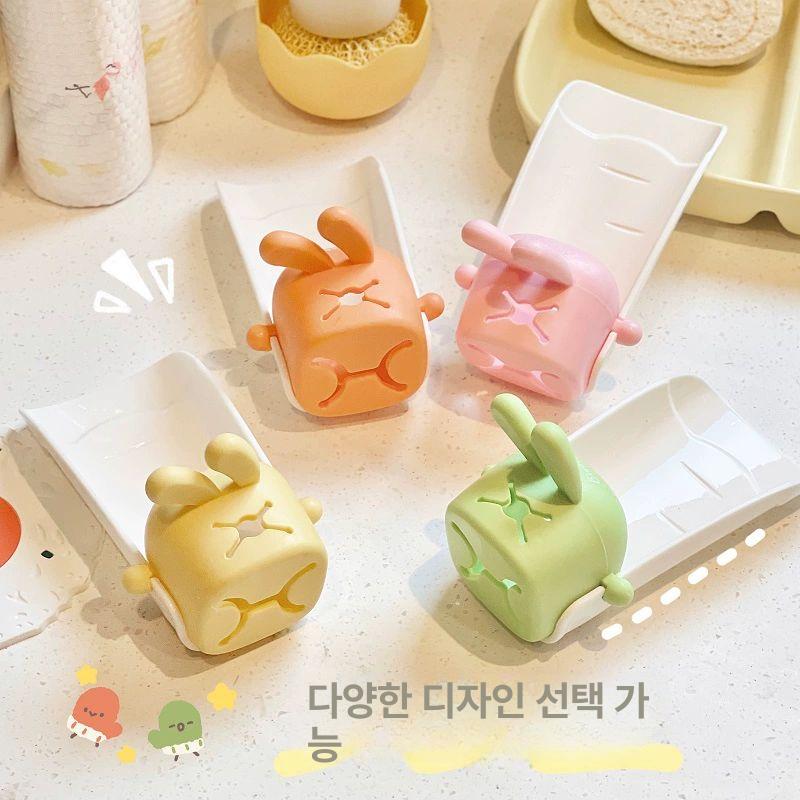 귀여운 욕실 주방 연장 수도꼭지 방수 연장기 세트 싱글 욕실 옐로우 1개 - 상품 이미지