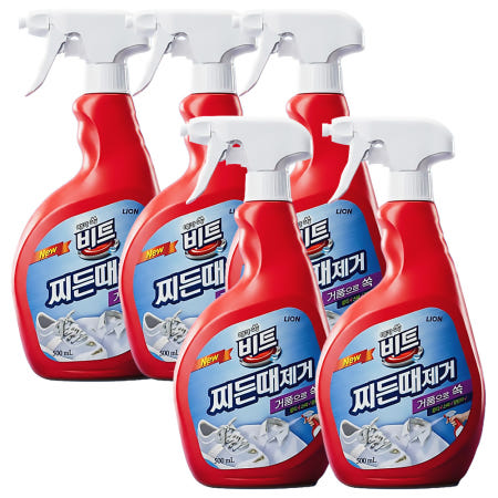 라이온코리아 비트 찌든때 제거 스프레이 용기 500ml 5개