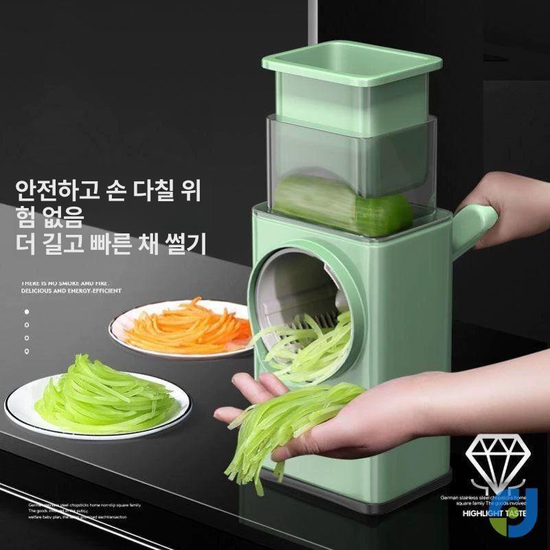 다기능 감자 슬라이서 주방용 만능 야채 절단기 채썰기 디럭스 6날 포함 스톰 피크 - 상세 이미지 3
