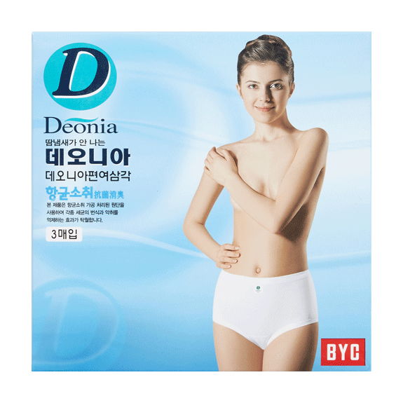 비와이씨 BYC 면100 데오니아 편 여삼각 3매입 byd7530 - 메인 이미지