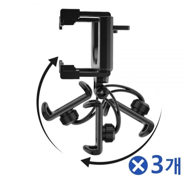 룸미러거치 각도조절 차량 스마트폰 핸드폰거치대x3개 - 메인 이미지
