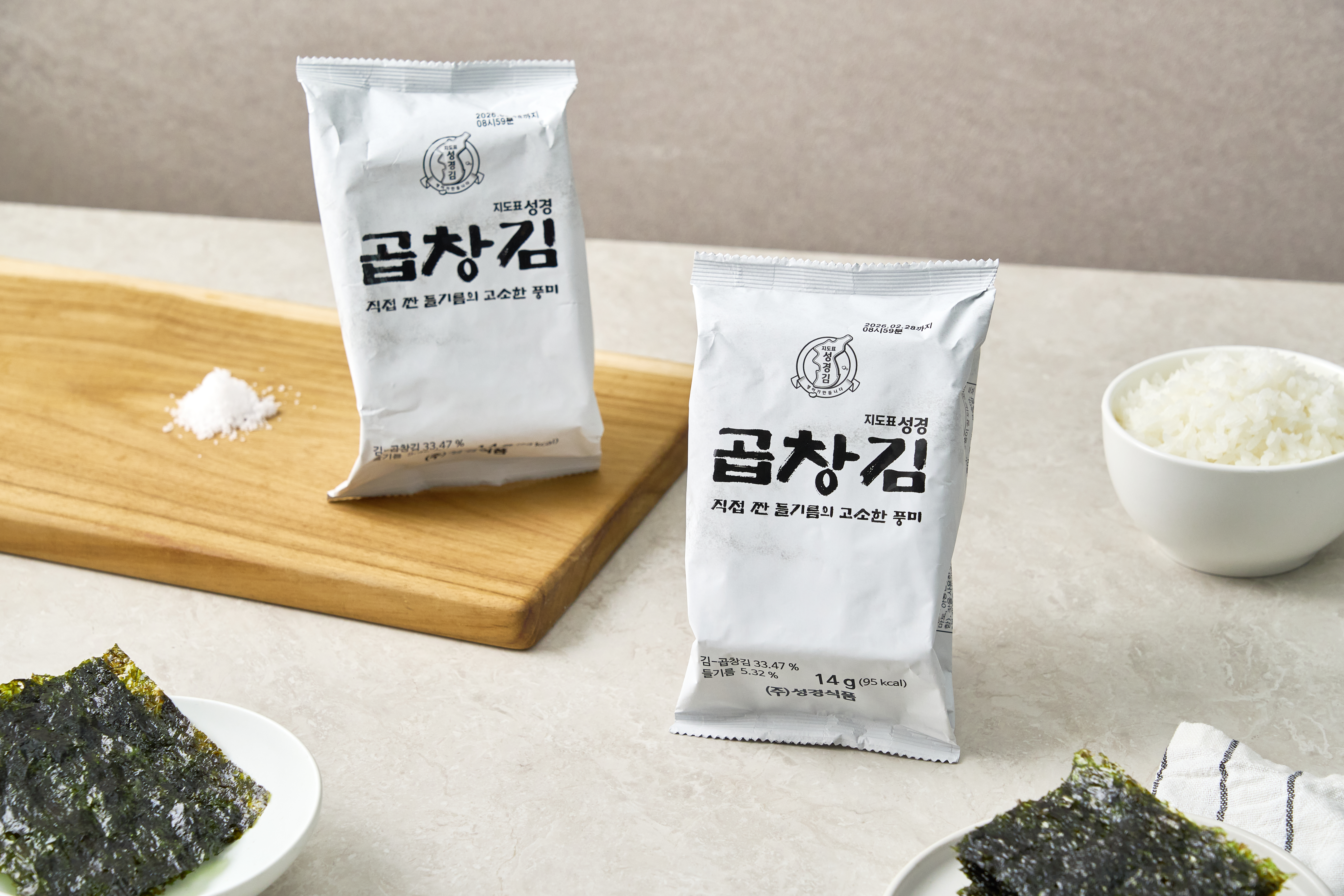 성경김 곱창김 곱창돌김 도시락 조미 식탁김 14g 10봉 이미지 2