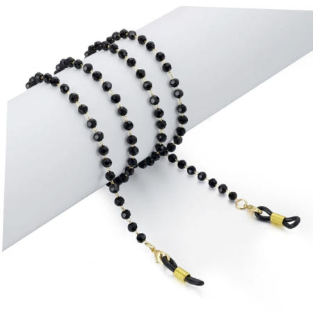 LUNALUCE 악세사리 마스크 마스크끈 마스크걸이 체인안경줄 비즈 목걸이줄 KF99마스크 안경스트랩 블랙 크리스탈 진주목걸이 실버 마스크홀더 선글라스목걸이 안경줄