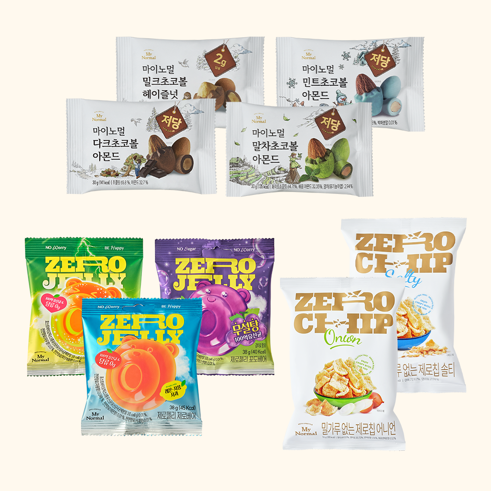마이노멀 저당 젤리&초코볼&제로칩 3개 이상 골라담기