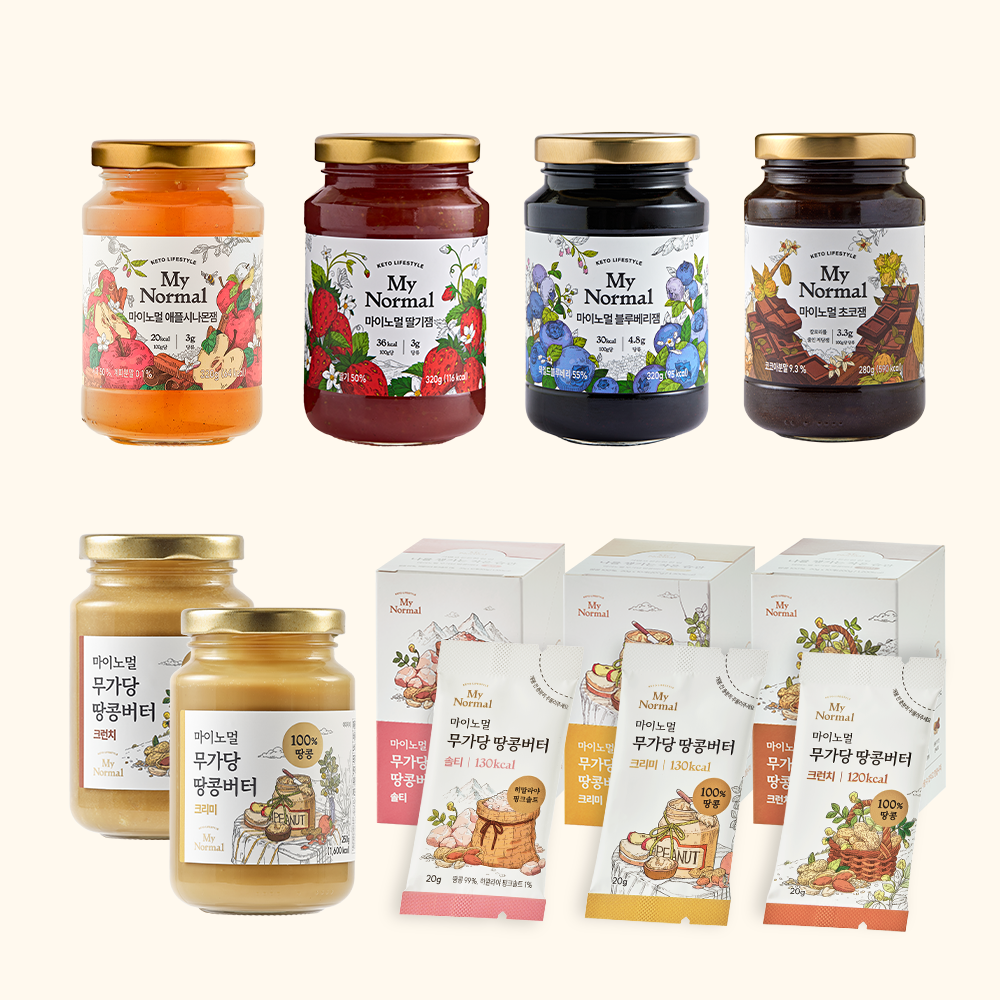 마이노멀 저당 과일잼 초코잼 무가당 100% 땅콩버터 / 땅콩버터 스틱 2개 이상 골라담기 제품 이미지