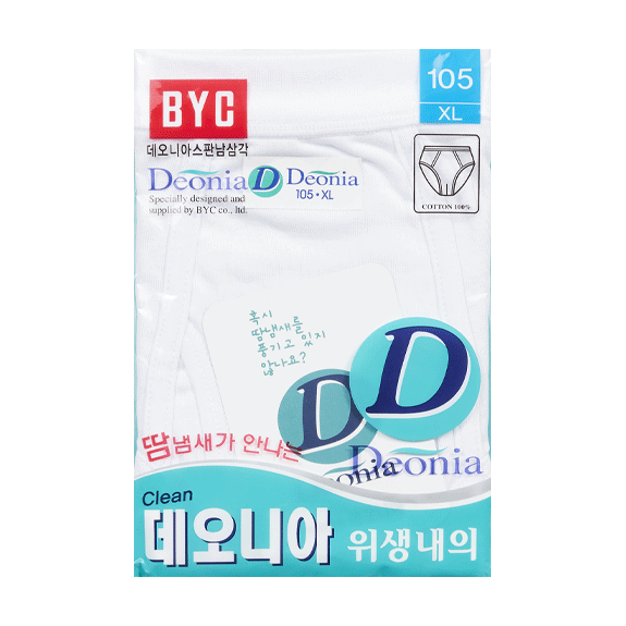 비와이씨 BYC 면100 데오니아 스판 님삼각 1매입 byd7003 - 메인 이미지