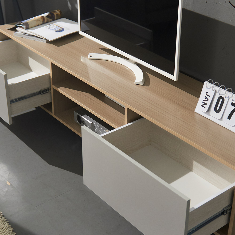 장인가구 체르니 1800 수납 티비 선반형 TV다이 높은 거실장