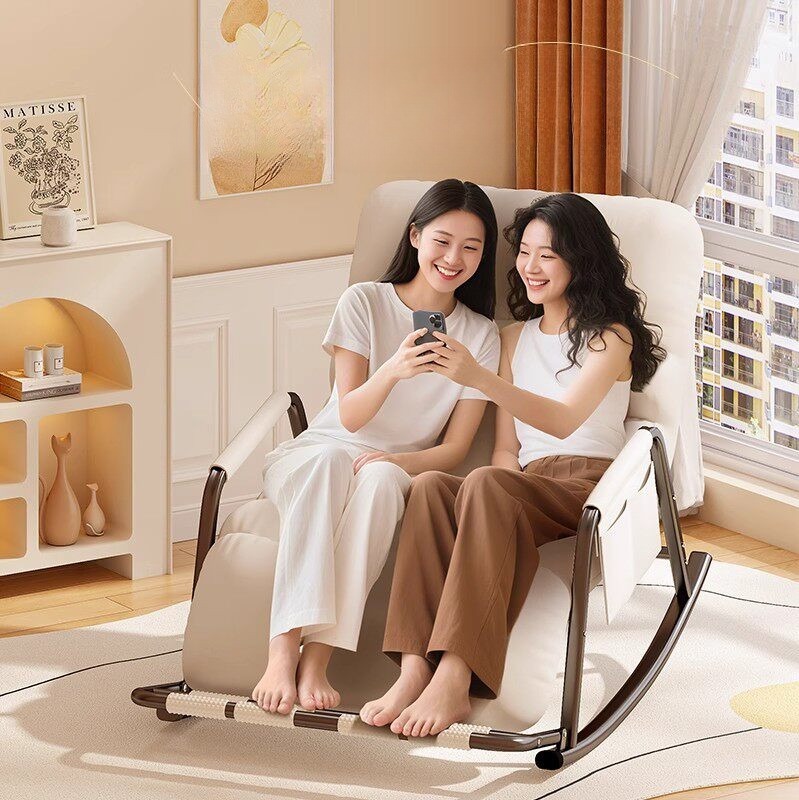 1인용 리클라이너 소파 안락의자 휴식용 패브릭소파 접이식 낮잠의자 린백 등받이 조절 월치 화이트 일반