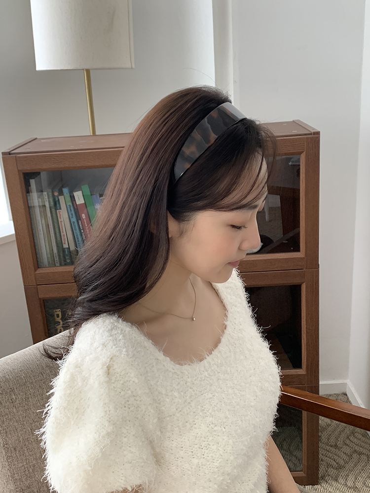 Barrette La France, 와이드 헤드밴드 - 셀룰로오스 넓은 호피 프랑스머리띠 - 상품 이미지