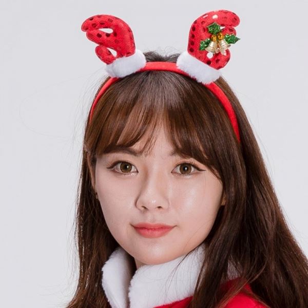 할로윈데이 루돌프뿔 미니 헤어머리띠 크리스마스파티 - 상품 이미지