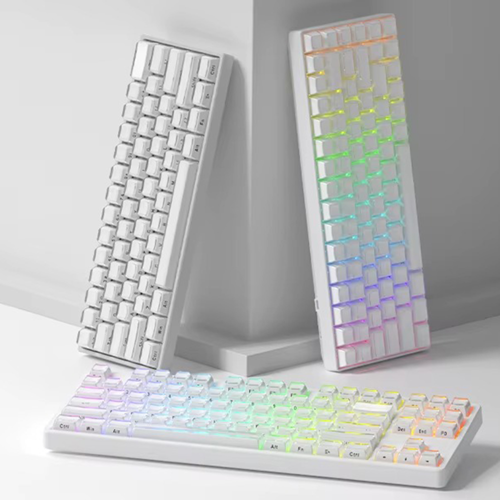 크리스탈 화이트 측각 반투명 키캡 OEM PC 젤리 푸딩 이중사출 기계식 키보드 이미지 7