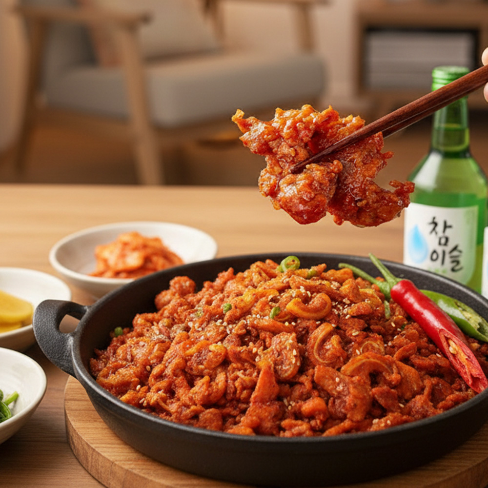 350g X 2봉 단짠숯불매콤 오돌뼈 350g 대용량 - 상품 이미지