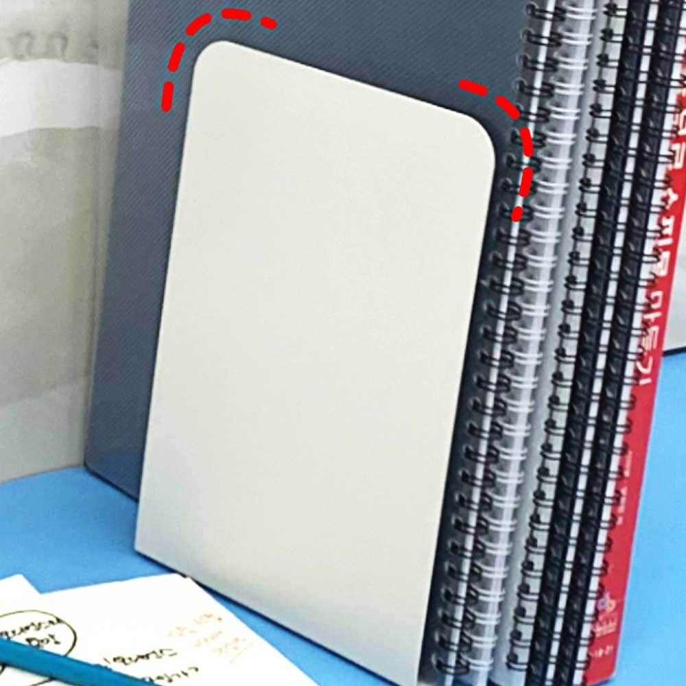 책꽂이 북엔드 화이트 L자형 2P 정리함 칸막이 책장 - 상품 이미지