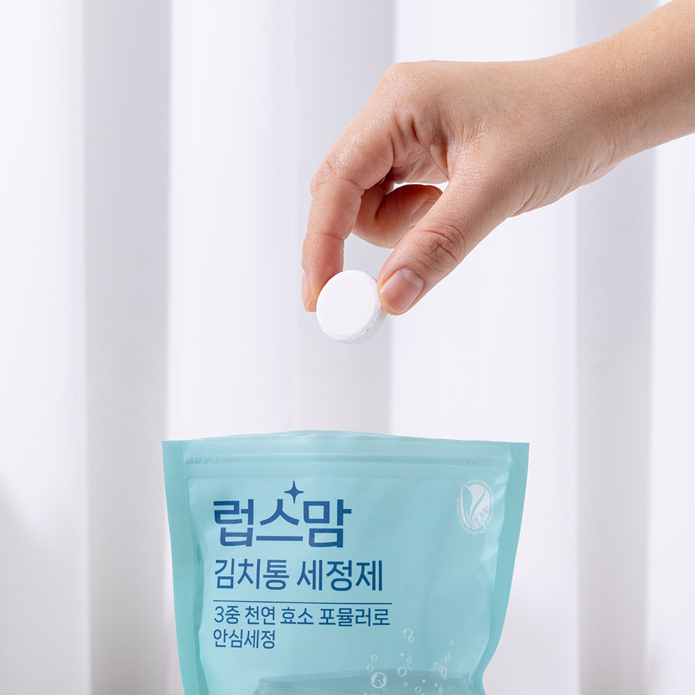 럽스맘 발포 세정제 반찬통 텀블러 김치통 악취 착색 전용세제 300g, 1개 - 상세 이미지 4