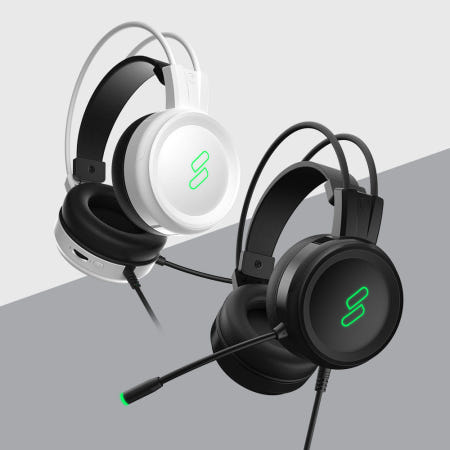 SPM HM100 클로버 가상 7.1 LED 초경량 게이밍 유선 헤드셋 1년보증AS