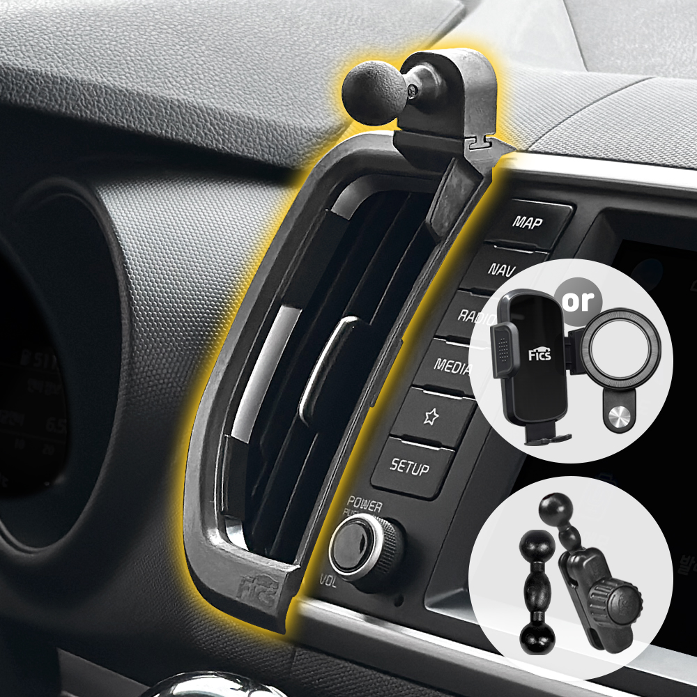 더 뉴 레이 페이스리프트(18년식 이후) 전용 차량용 핸드폰 거치대 세트 제품 이미지