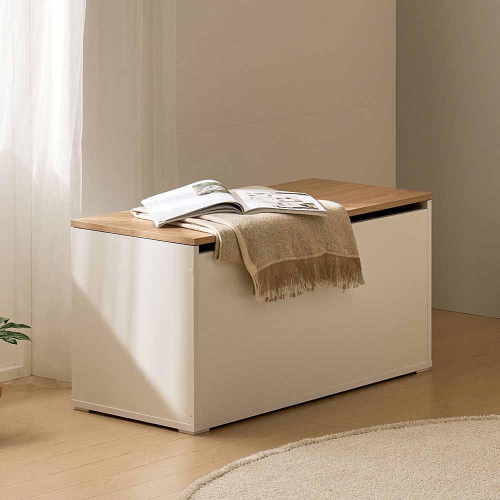 장인가구 밀튼 현관 벤치 멀티 장난감 거실 다용도 수납 소파 800