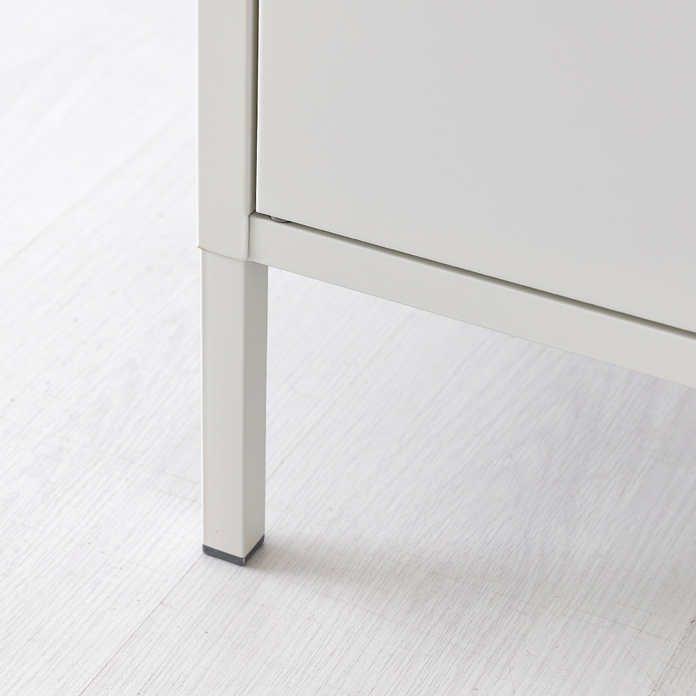 MKB 캐비넷 모던세로중 2문 수납장 8001015 80x40x102, 3단, 화이트 4893.3480