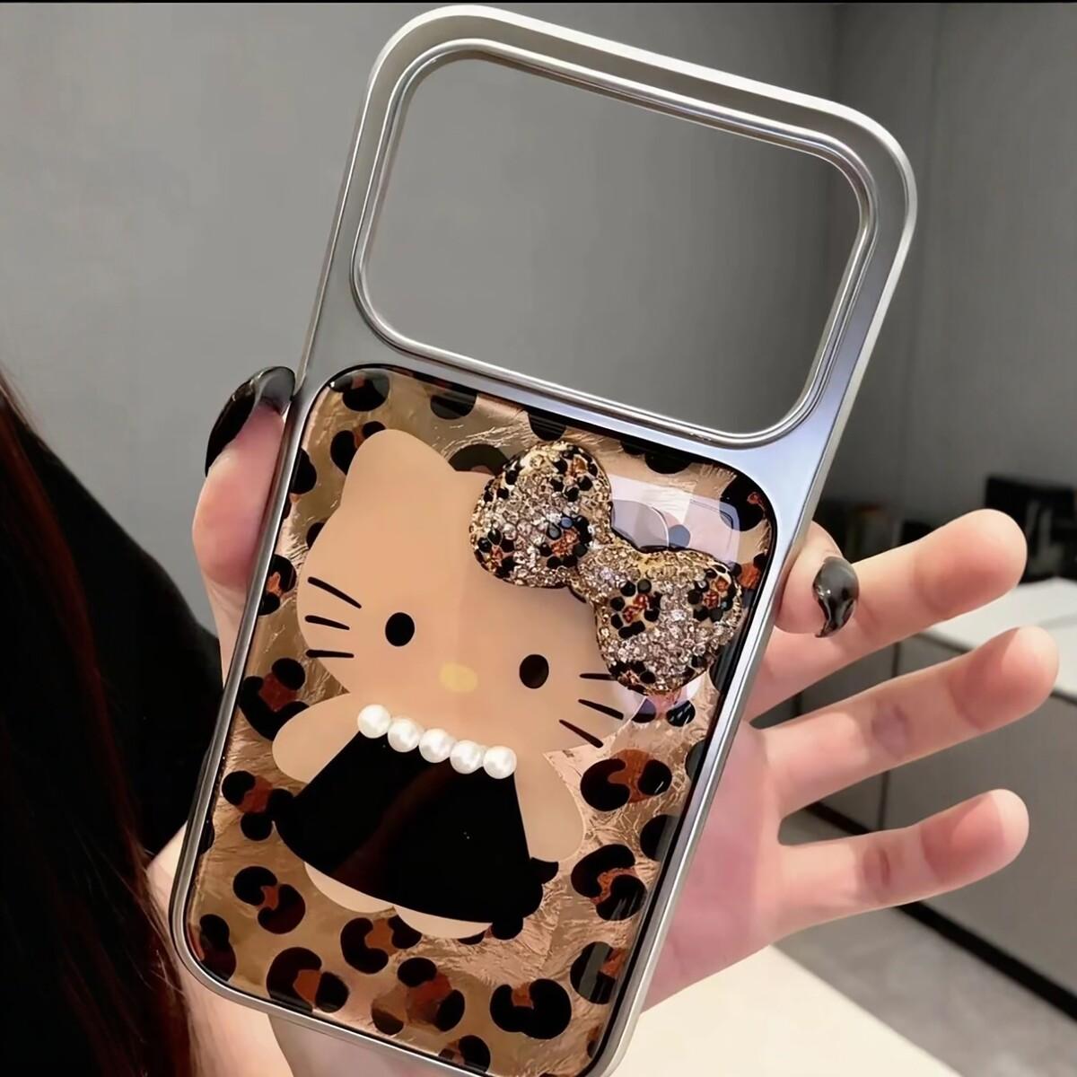 17프로맥스 레오파드 블랙 케이스 귀여운 하드커버 도금 iPhone 16 plus - 상세 이미지 5