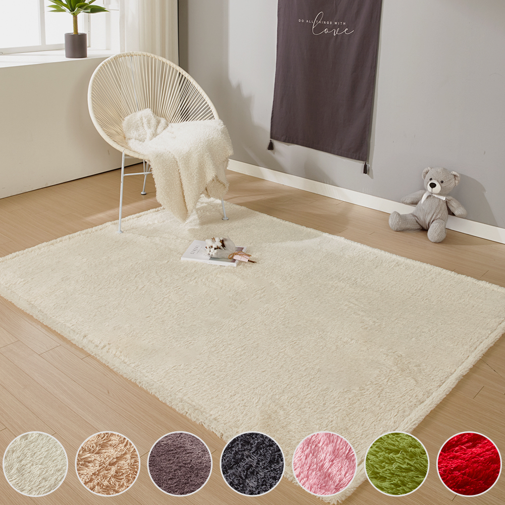 니두스 거실카페트 먼지없는 대형 미니 두꺼운 워셔블 장모 거실 극세사 러그