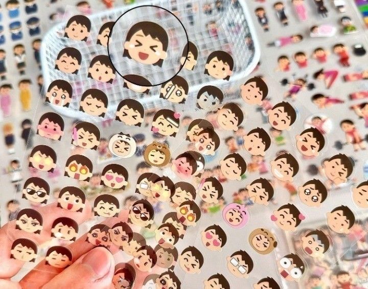 (12SET) 일본 감정표현 표정 스티커 일본 일상 스티커 다꾸 폰꾸 캐리어 폰 핸드폰 에어팟 노트북 다이어리 꾸미기 스티커 감성 데일리 스티커 - 상품 이미지