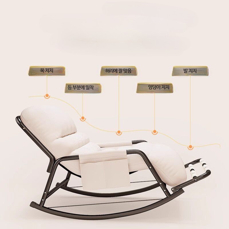 1인용 리클라이너 소파 안락의자 휴식용 패브릭소파 접이식 낮잠의자 린백 등받이 조절 월치 화이트 일반