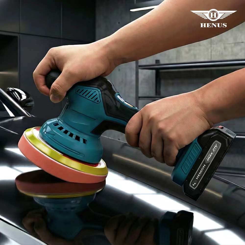 헤누스 21V 무선 광택기 폴리싱 자동차 광택기패드 폴리셔 세트
