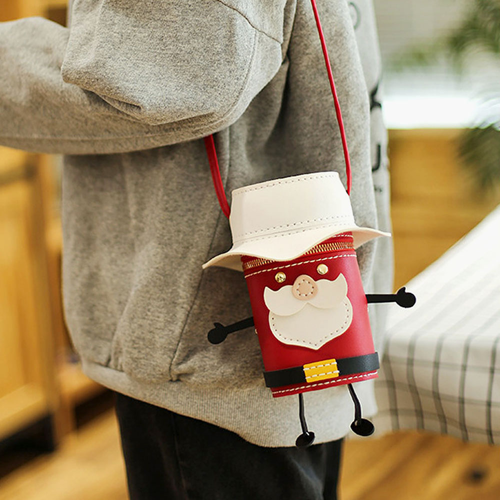 DIY가죽가방 DIY 손바느질 가죽가방 키트 산타미니백 집콕놀이 손바느질가방 - 상세 이미지 2