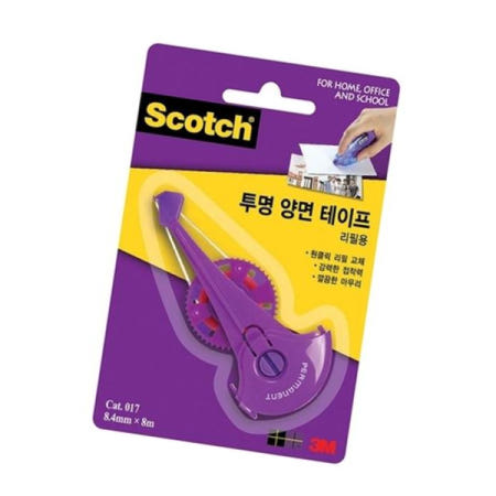 테이프 스카치 투명양면테이프 리필 m 개(1개입) 3M 넘버017R
