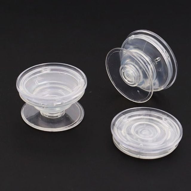 튜브형 크리스탈 스마트 톡(화이트 테두리 투명원형) 다섯개입x1봉 - 메인 이미지