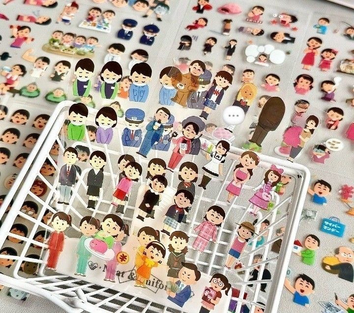 (12SET) 일본 감정표현 표정 스티커 일본 일상 스티커 다꾸 폰꾸 캐리어 폰 핸드폰 에어팟 노트북 다이어리 꾸미기 스티커 감성 데일리 스티커 이미지 6
