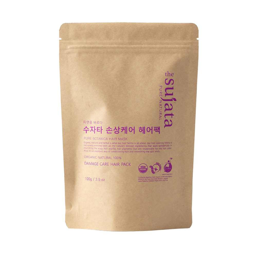 수자타 천연 허브 헤어팩 가루 100% 헤나염색 후 두피 모발 관리 이미지 2