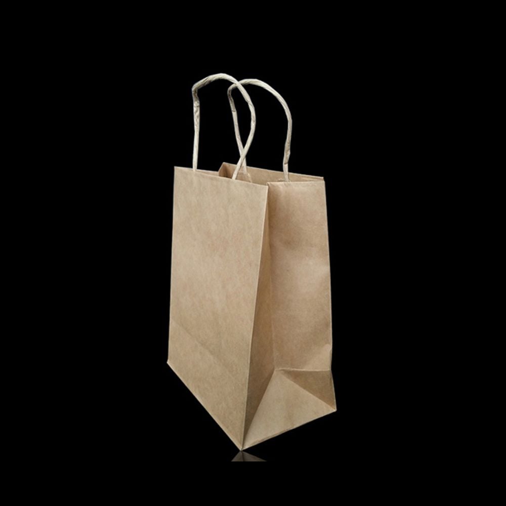 트위스트 손잡이 크라프트 봉투 22X21cm 폭11cm 100매 - 상품 이미지