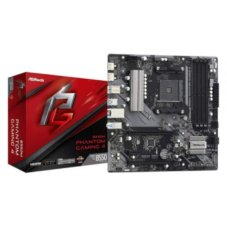 [해외]ASRock AM4 AMD B550 SATA 6Gb/s 마이크로 ATX AMD 마더보드 모델 B550M 팬텀 게이밍 4