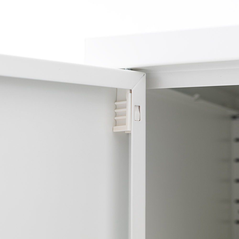 MKB 캐비넷 모던세로중 2문 수납장 8001015 80x40x102, 3단, 화이트 4893.3480