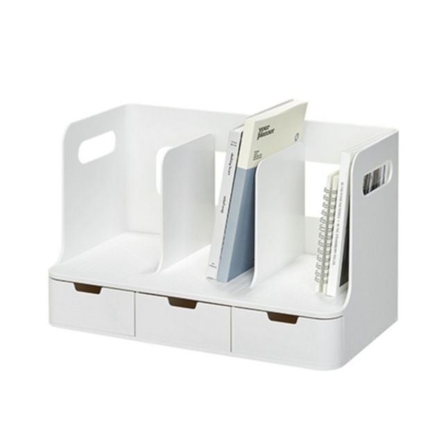 SYSMAX 올리오 책꽂이3단 WH 32000 화이트 280838 - 상품 이미지