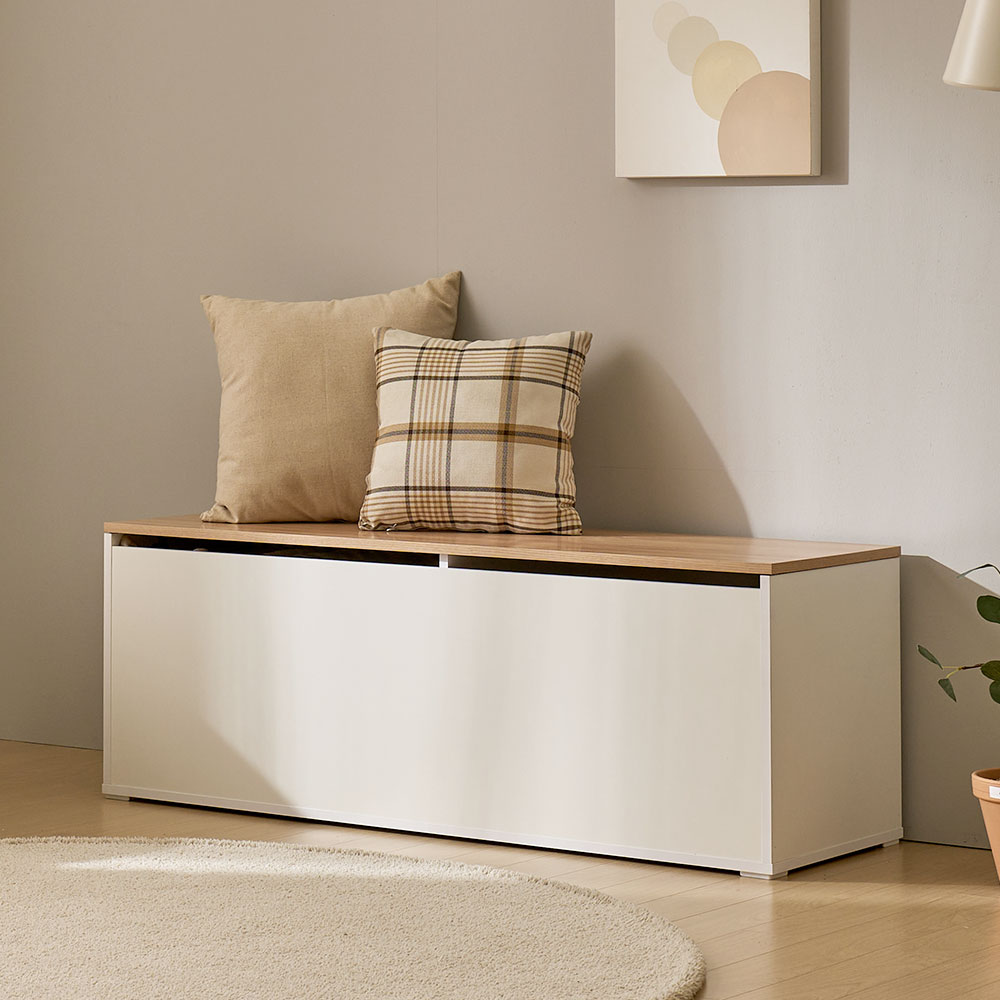 장인가구 밀튼 현관 벤치 멀티 장난감 거실 다용도 수납 소파 1200