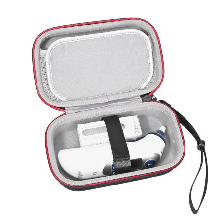 브라운 써모스캔 7용 RLSOCO 하드 케이스 / 5용 6 디지털 귀 온도계 IRT6500용 /IRT6520 /IRT6515 /IRT6020 (그레이 안감) Grey Lining