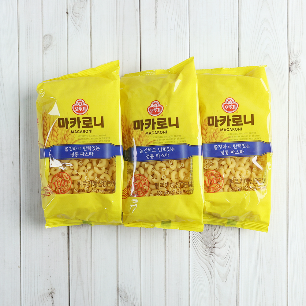 오뚜기 마카로니면 마카로니파스타 업소용 튀르키예 500g x 20개 - 상품 이미지