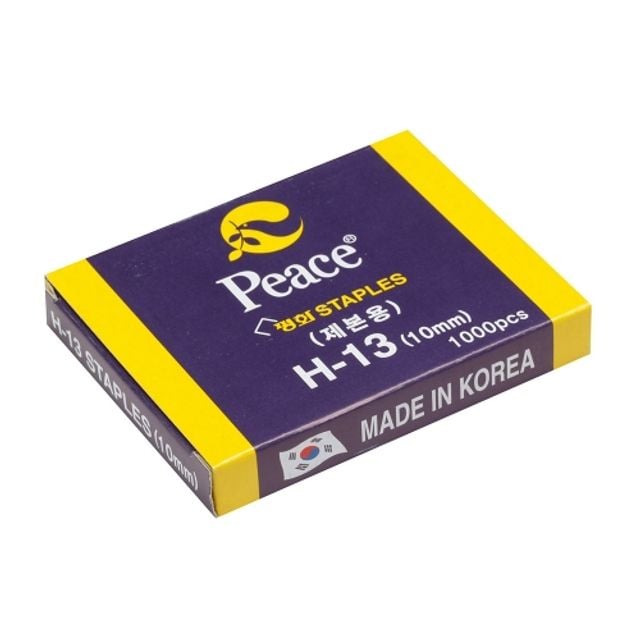 평화 스테플러침 H-13 10mm 스테이플러심/1000pcs (1개) - 메인 이미지