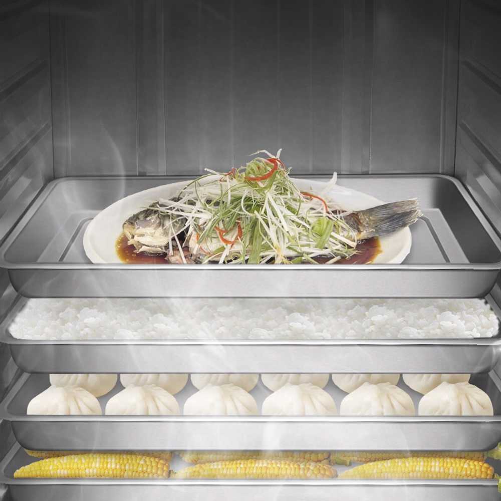 대용량 찜기 업소용 스팀 조리기 주방 대형 구내식당 스마트 타이머 4단-콘센트형 - 상세 이미지 3