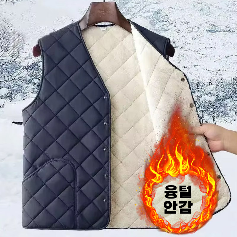 남성 겨울 퀄팅 융털안감 패딩조끼 - 메인 이미지