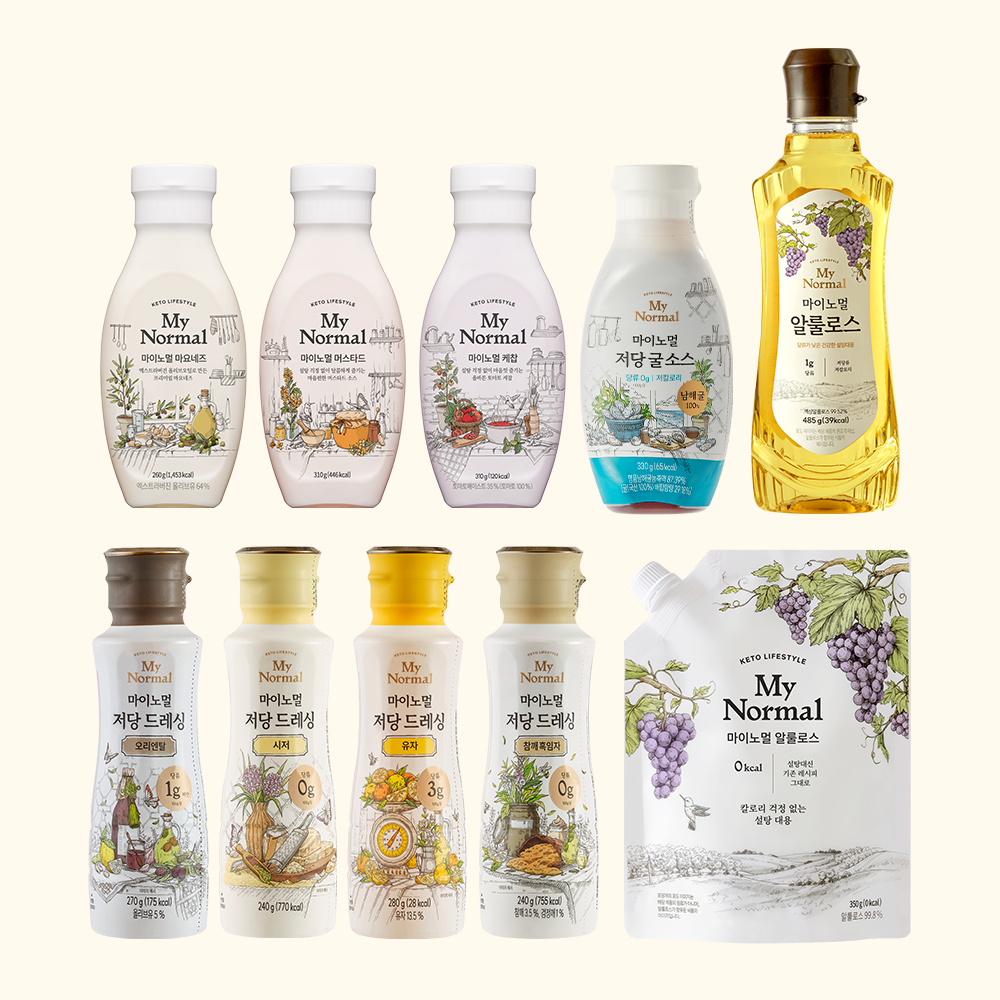 마이노멀 저당 저칼로리 알룰로스 소스 샐러드 드레싱 3개이상 골라담기
