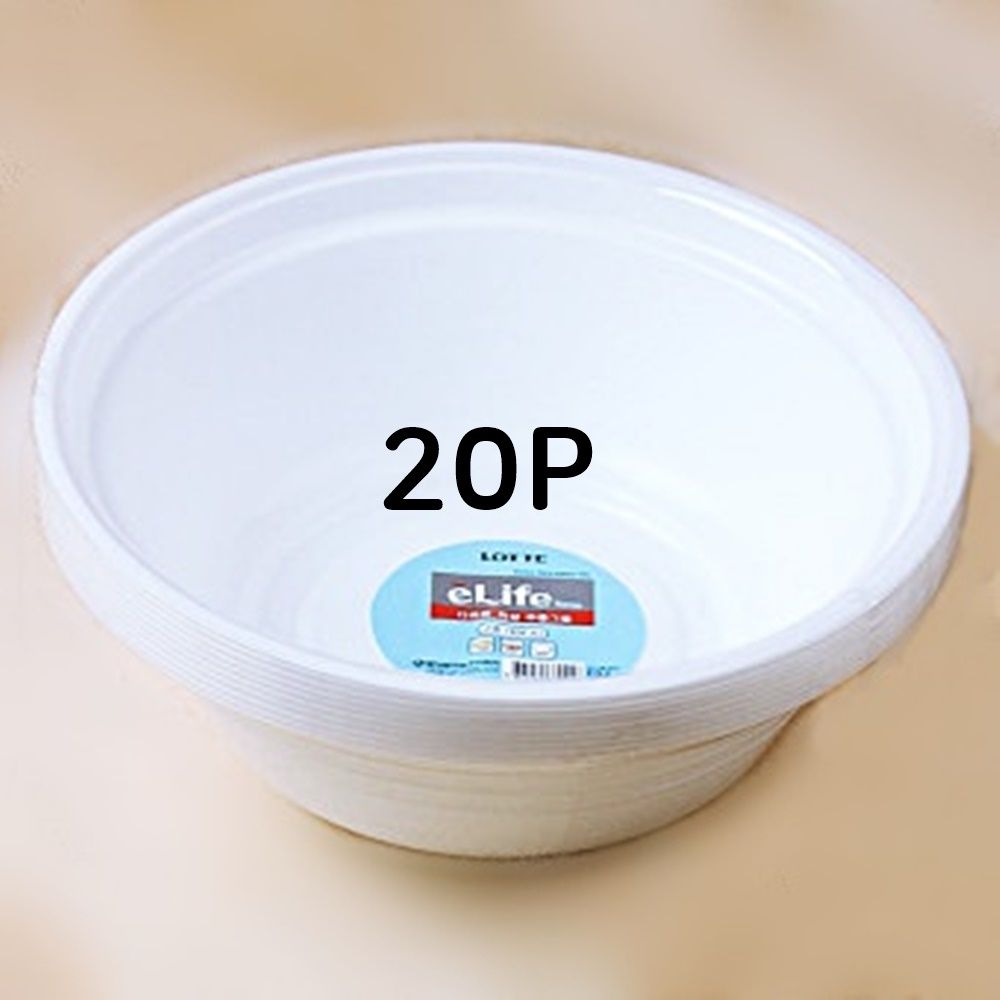 플라스틱 다회용 우동그릇 20P - 상품 이미지