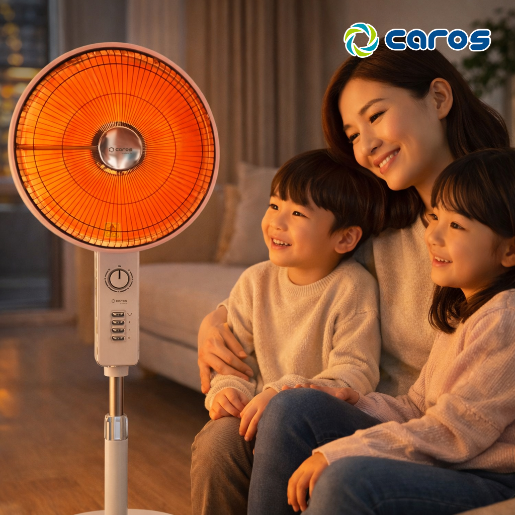 캐로스 선풍기형 히터 전기난로 사무실 업소용 난방기 대형 40cm