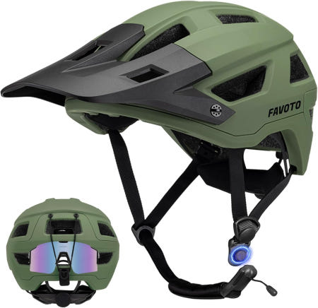 [해외]남녀용 파보토 산악 자전거 헬멧 탈착식 바이저가 있는 마그네틱 버클 MTB 출퇴근 및 오프로드 타기에 가벼운 착용감 Dark Gray L (59-61 cm / 23.2-24