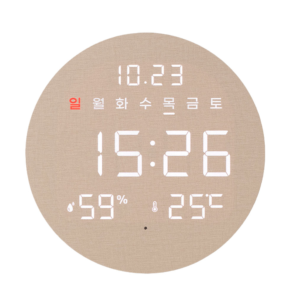 오아 데이클락 LED 벽시계 온습도 무소음 디지털 벽걸이 시계 거실 사무실 인테리어