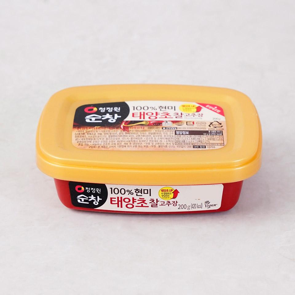 메가마트 대상 청정원 순창 태양초 찰고추장 200g - 상품 이미지