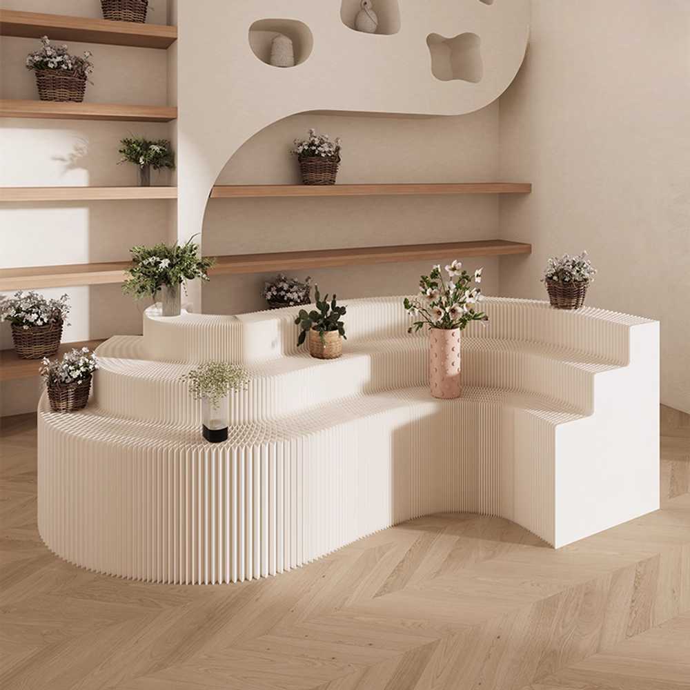 행사용 접이식 종이 거치대 이동식 오브제 거치대 38-73x30x200-300cm(2단) - 상세 이미지 2
